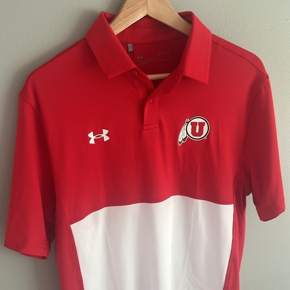 Under Armour Golf Men's Polo Shirt Utah Utes Size Small NEW WITH TAGS - Picture 3 of 9